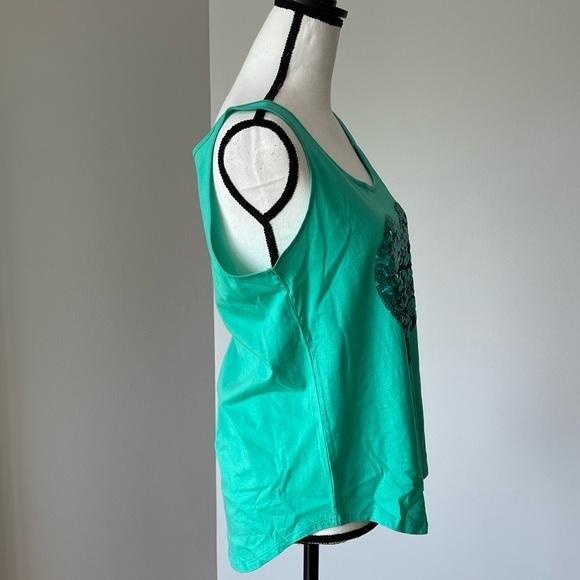 New York & Company size large tank top with sequin heart new with tags - Picture 5 of 11